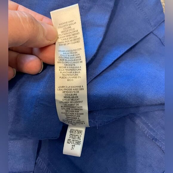 NWT Chicos Blue Linen Zippered Jacket size 00 - Picture 6 of 11